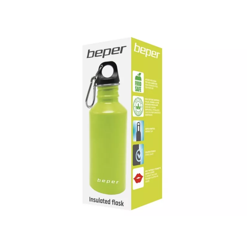 Beper C102BOT003 ruostumattomasta teräksestä valmistettu pullo, 500 ml