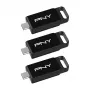 PNY Elite 128 GB USB-C 3.2 Gen 1 muistitikku, 3 kpl:n pakkaus (Retail)