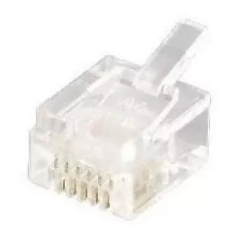 Equip puhelinpistoke, 6P6C, RJ-12 (6P6C), läpinäkyvä, 0,6 g, 9,65 mm, 12,3 mm, 7,2 mm