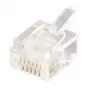 Equip 121131 RJ-12 (6P6C) puhelimen modulaarinen pistoke, suojaamaton, läpinäkyvä, 100 kpl