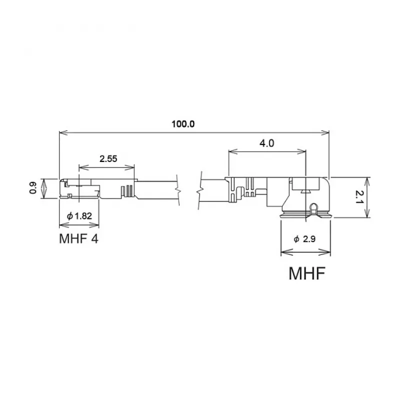 Delock 89647 antennikaapeli, MHF - MHF 4, 10 cm, musta