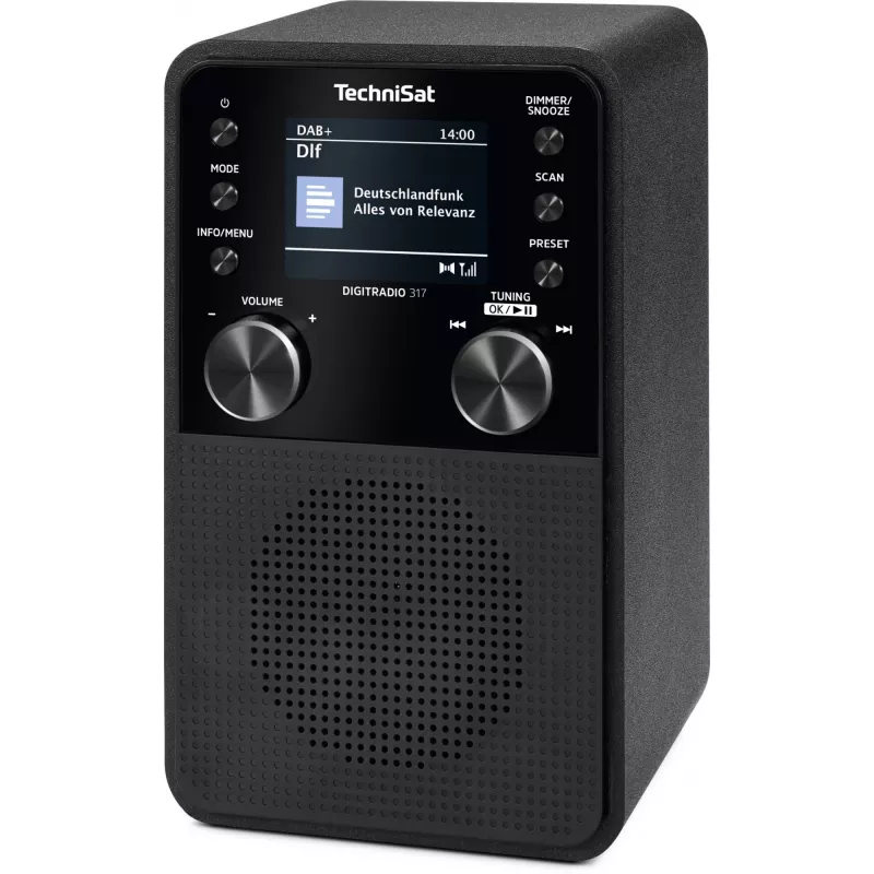 Digitaaliradio TECHNISAT DigitRadio 317 — musta, FM- ja DAB+-vastaanotto