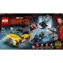 LEGO-sarja Marvel Escape from the Ten Rings 76176 minihahmoilla ja ajoneuvoilla