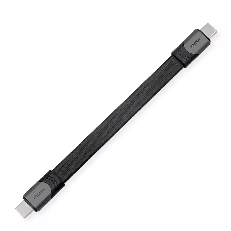 USB-kaapeli ROLINE 11029078 USB4 Gen 3x2 0,15 m USB C musta