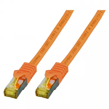RJ45-patchkaapeli Cat.6A S/FTP LSZH Cat.7 kaapelikelalta oranssi