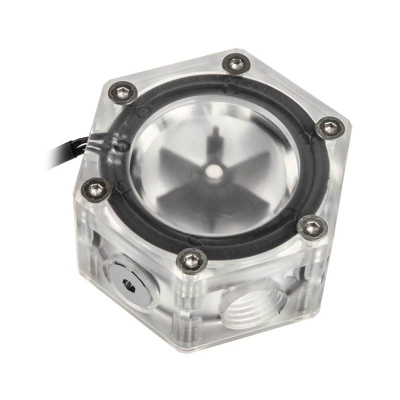 Virtausmittari BitsPower Hexagon Flow Indicator-RGB BP-HFI-RGB — RGB-valaistus, kuusikulmainen muotoilu