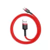 USB 2.0 A - USB-C -kaapeli Baseus CATKLF-B09 1m QC3.0 nailonpunos punainen, pikalataus ja datan synkronointi