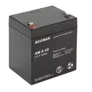 Akku EMU AM 5-12 T2 VRLA AGM 12 V 5 Ah, huoltovapaa, tärinänkestävä