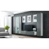 Cama vitriini VIGO '180' 180/40/30 valkoinen/harmaa kiiltävä