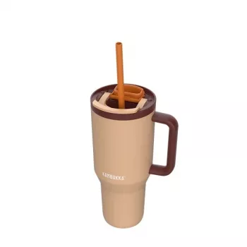Termomuki teleskooppipillillä Kambukka Rio Tumbler 950 ml Almond Dream