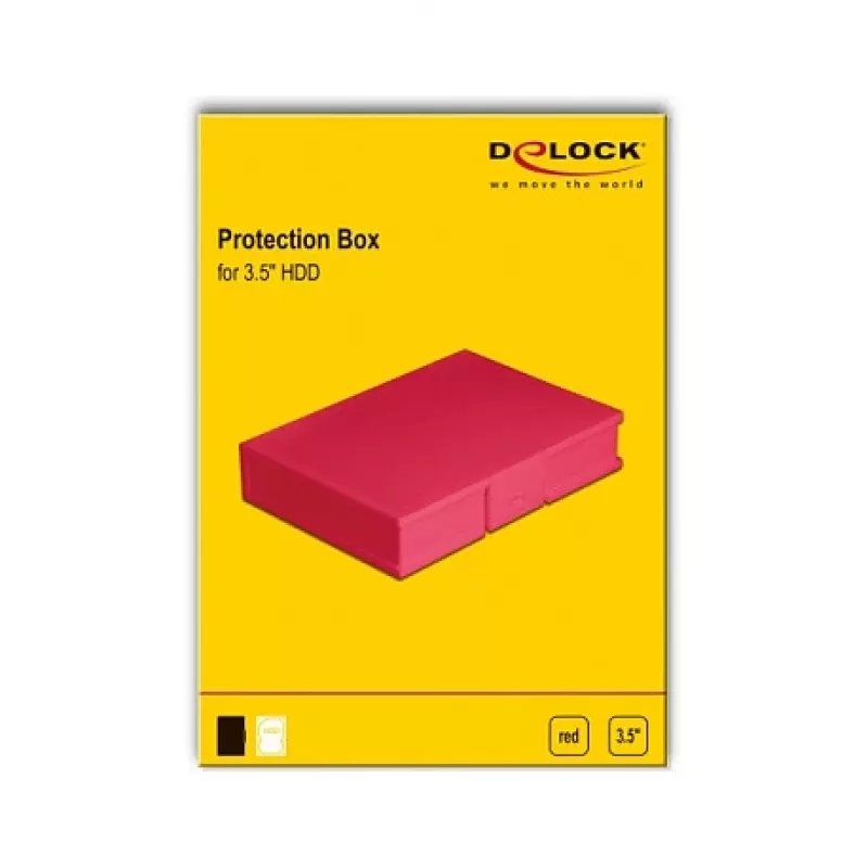 Suojakotelo DeLOCK 18374 3,5 tuuman HDD:lle punainen