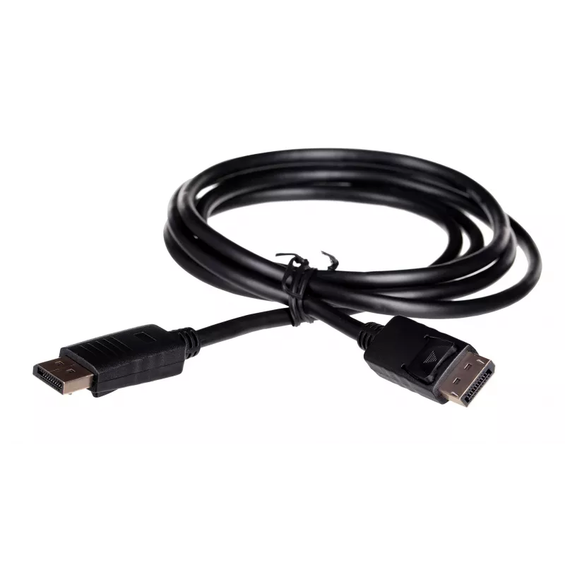 DisplayPort-kaapeli SAVIO CL-136, DisplayPort pistoke–pistoke, 2 m, DP 1.2, kullatut koskettimet, musta