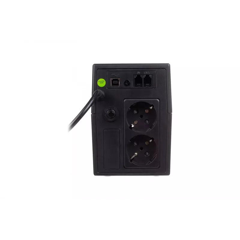 DIGITUS Line-Interactive USV, 800VA/480W 12V/9Ah X1 akku, 2x CEE 7/7 pistorasia, RJ-11, LCD (DN-170064-LCD)