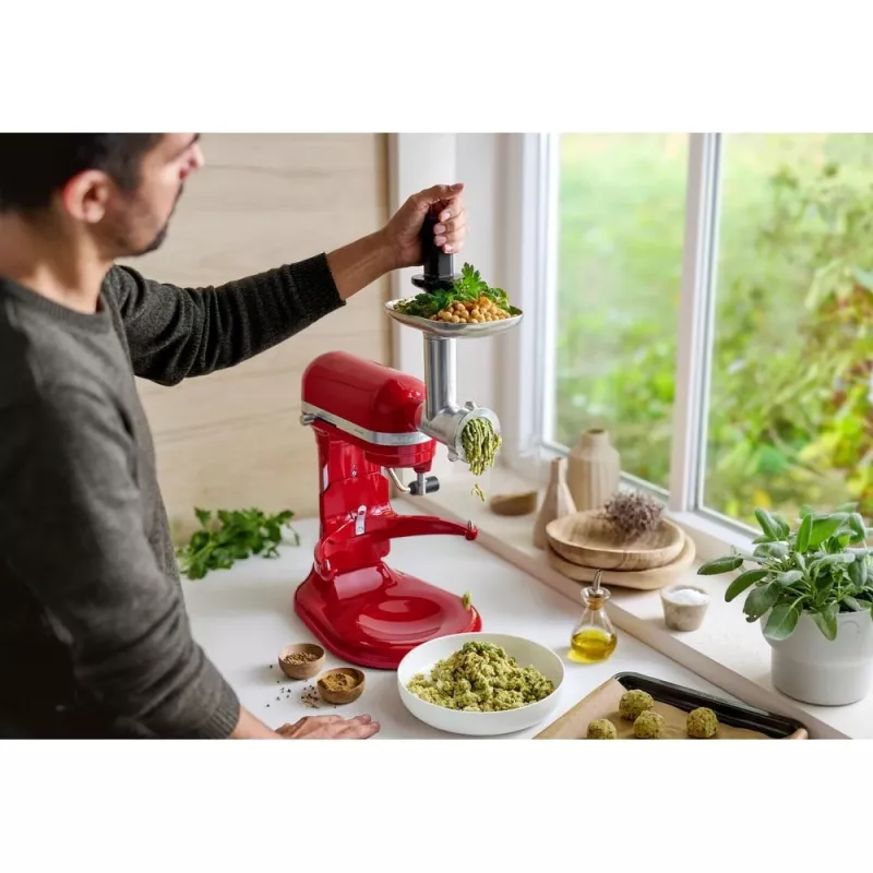 KitchenAid 5KSM60SPXEER yleiskone 375 W harmaa, punainen, ruostumaton teräs
