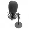 USB-kondensaattorimikrofoni, studio, musta