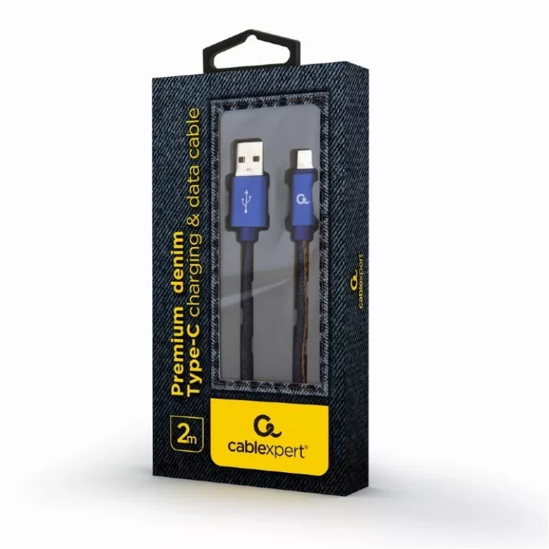USB 2.0 -kaapeli GEMBIRD USB A - USB C 2 m, 0,48 Gbit/s, 2,1 A, sininen