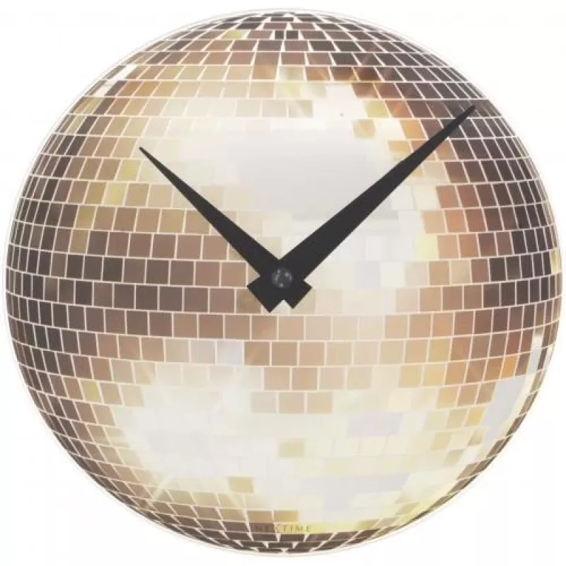 NeXtime kello 5172 Little Disco, Ø20 cm, seinäkello, hopea