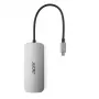 7-in-1 USB-C-adapteri Acer — USB 3.2 Gen 1 Type-C, 3x USB-A, HDMI, SD/MicroSD, 100W PD, hopea
