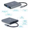 Gembird A-CM-COMBO6-01 USB-C 6-in-1 monitoimisovitin, USB 3.1 Gen 1, HDMI 4K, VGA, PD 60 W, SD/microSD-kortinlukija, 3,5 mm ääni, harmaa