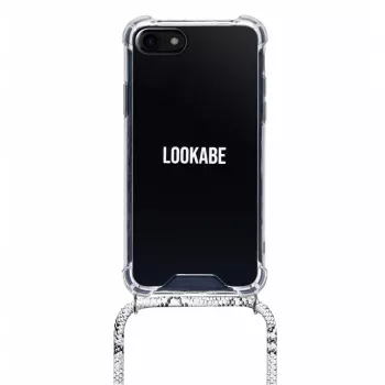 Kaulaketju Lookabe Snake Edition iPhone X/Xs — hopeinen riipuslisävaruste