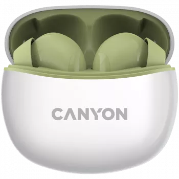 CANYON In-Ear-kuulokkeet TWS-5, vihreä Bluetooth 5.3, kosketusohjaus, lataustulo: USB-C