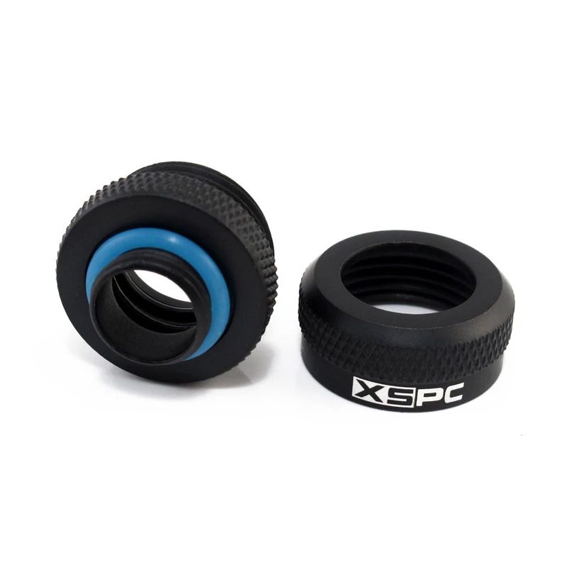 XSPC liitin G1/4 14 mm hardtube, mattamusta - 8 kpl