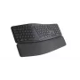 Logitech ERGO K860 Split -näppäimistö yrityskäyttöön - näppäimistö - langaton - Bluetooth LE - QWERTY - GB - grafiitti (920-010351)