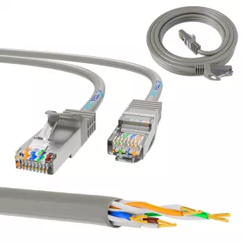 Verkkopatchkaapeli Extralink Cat5e UTP 5 m — RJ-45–RJ-45, harmaa