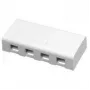 Schneider Electric Actassi pinta-asennusrasia 4xRJ45, valkoinen