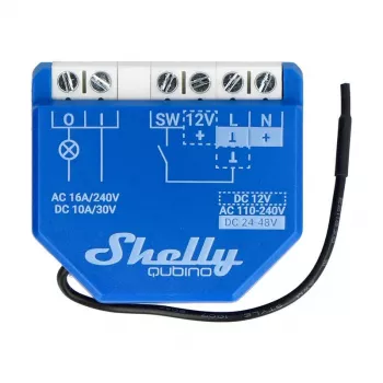 Älyrele Shelly Qubino Wave 1 muovi 110–240V 16A, Z-Wave 868,4 MHz, sininen, seinäasennus