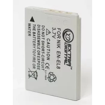 Ladattava kamera-akku Extra Digital EN-EL8 3,7V 1050mAh Nikoniin