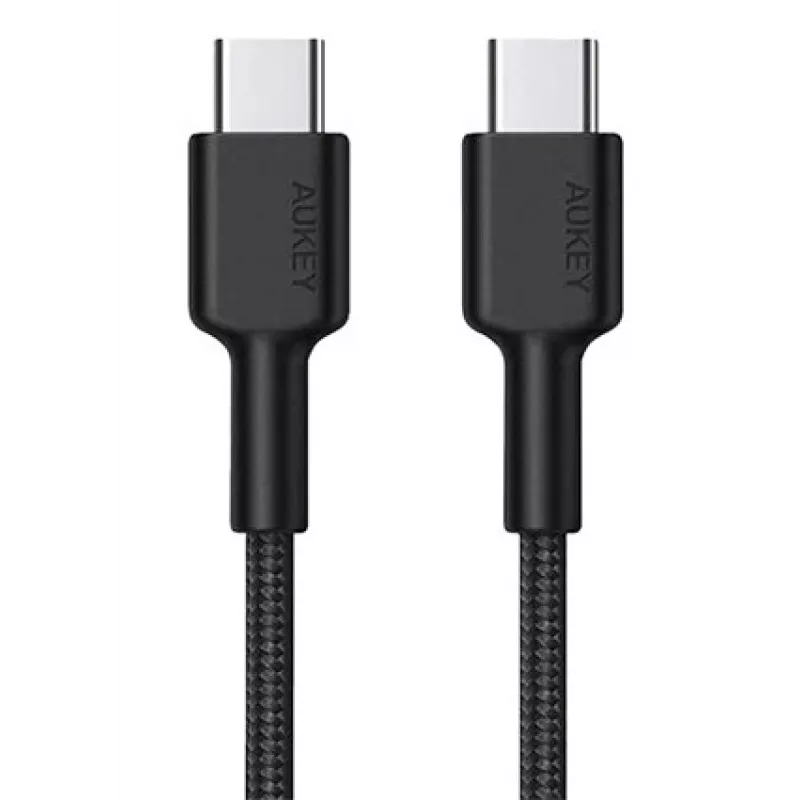 Aukey CB-CD45 USB-C – USB-C -kaapeli, Quick Charge, 0,9 m, musta