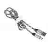 USB-kaapeli 2.0 Type-C uros - C uros 1,0 m musta-hopea