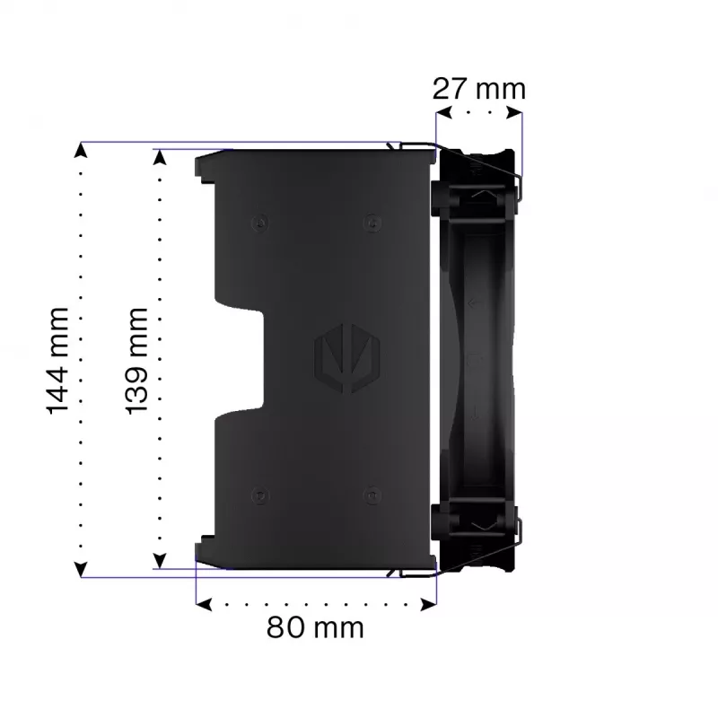 Endorfa Fortis 5 musta CPU-jäähdytin