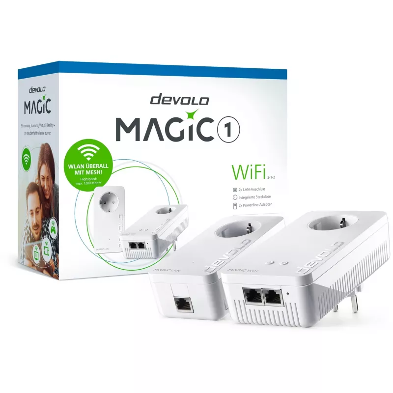 Magic 1 WiFi 2-1-2 aloituspakkaus, Powerline kaksi adapteria