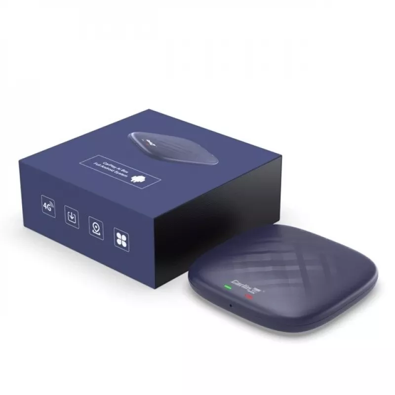 CARLINKIT langaton sovitin AI Box Android 13 - 8 GB + 128 GB alkuperäisille autoradioille CarPlay-tuella, sininen
