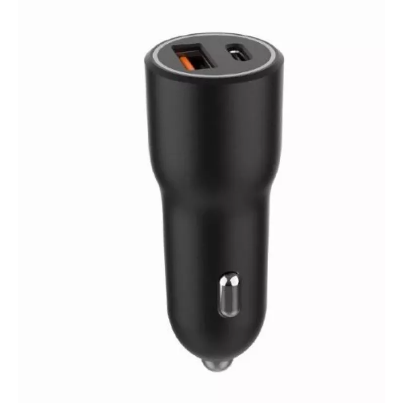 Autolaturi mobiililaitteille Gembird TA-UC-AC2PDQC38-CAR-01, USB-C, 38 W, 12–24 V, musta