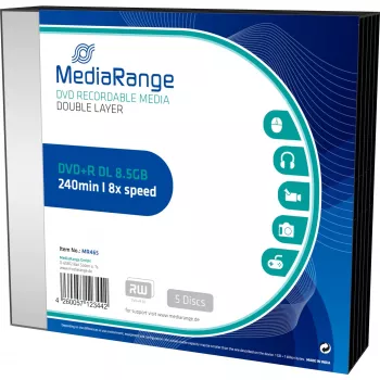 DVD+R DL MediaRange MR465 8,5 GB 5 kpl