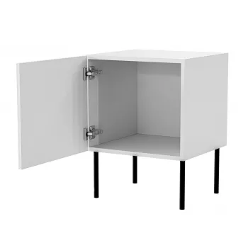 Nightstand set 2 pcs cama meble PALAZZO BIS 45×39×H59 cm, white matt, MDF/particle board