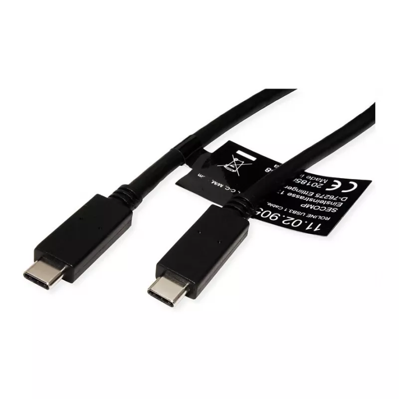 USB-kaapeli ROLINE 11.02.9057 USB 3.2 Gen 2 1 m USB C musta