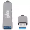 Manhattan USB-A 4-porttinen keskitin, 4x USB-A-porttia (1x 5 Gbps USB 3.2 Gen1…
