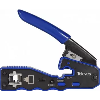 Puristuspihdit Televes 209802 RJ45-liittimille, automaattinen katkaisu, malli 37230