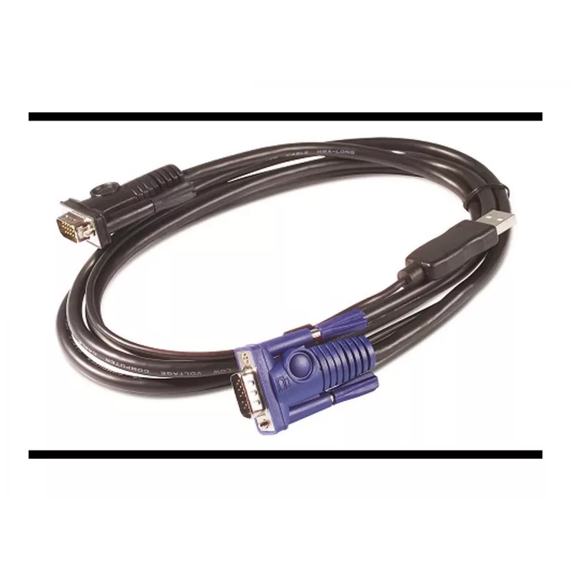 APC KVM USB-kaapeli - 6 ft (1,8 m), 1,83 m, USB, USB, VGA, musta, USB-A