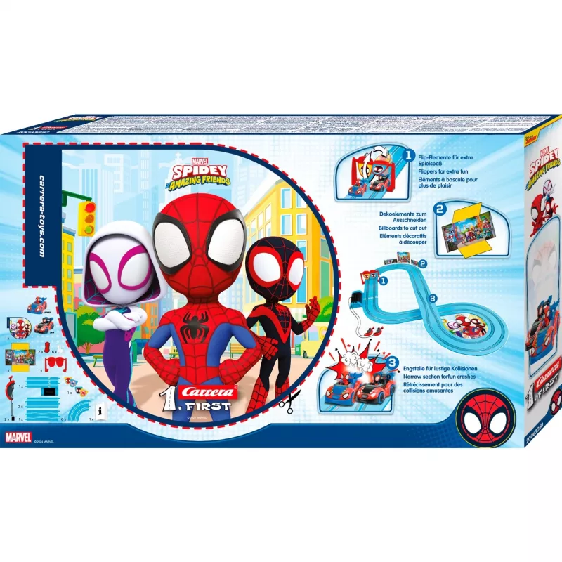 CARRERA ratasarja 1First Spidey Go! slottiautorata 2,9 m pituus