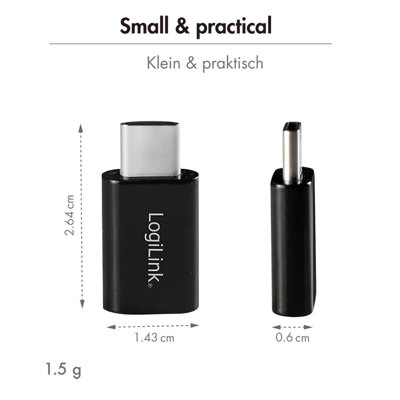LogiLink BT0048A USB-C Bluetooth 5.3 -sovitin, 20 m kantama, musta