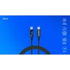 Savio CL-174 USB-C–USB-C-kaapeli, 100 W, Power Delivery/Quick Charge, digitaalinäyttö, 1 m, vihreä