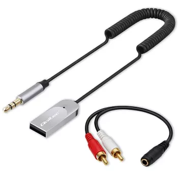Langaton audion vastaanotinsovitin QOLTEC HiFi BT6.0 2xRC – Bluetooth-audiovastaanotin kaiuttimille ja autoradiolle