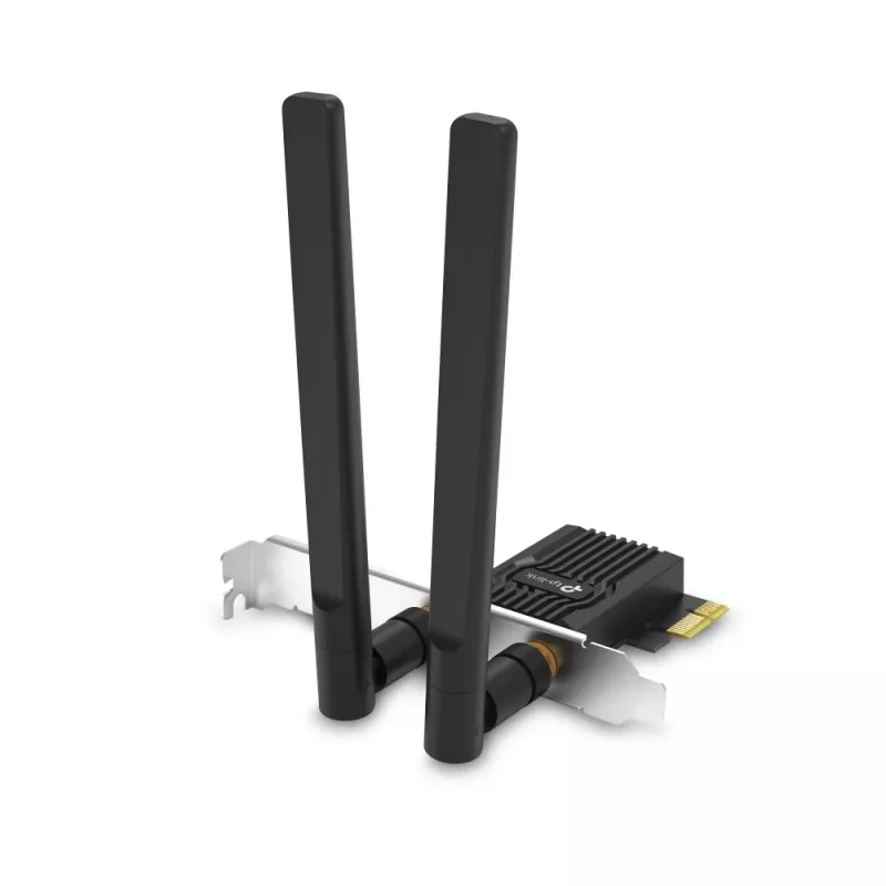 Wi-Fi 6 Bluetooth PCIe -sovitin TP-LINK Archer TX10E AX900 — PCIe-kortti, AX900 Wi-Fi 6, Bluetooth