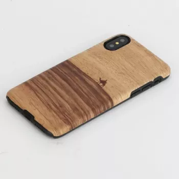 Suojakotelo MAN&WOOD iPhone X/XS:lle – Terra musta, suojaava takasivu