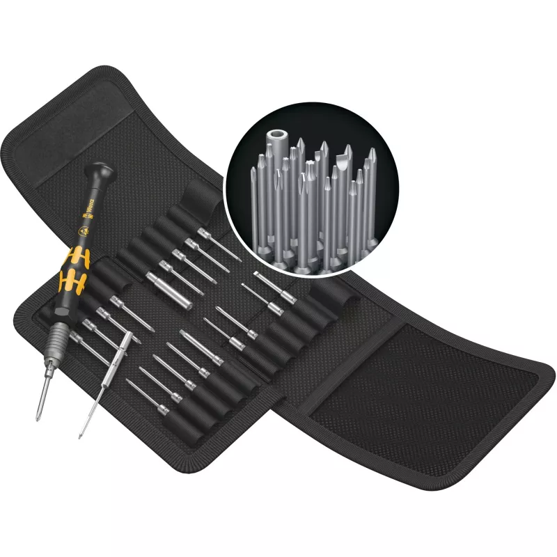 Wera ESD-bittiruuvimeisseli Kraftform compact Micro 21 ESD 1 5/32 (4 mm) HIOS, 5/32 (4 mm) puolikuu 44 mm (05135973001)